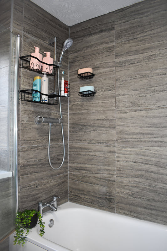 No‑Drill Bathroom Storage System™ (5‑Piece Set)